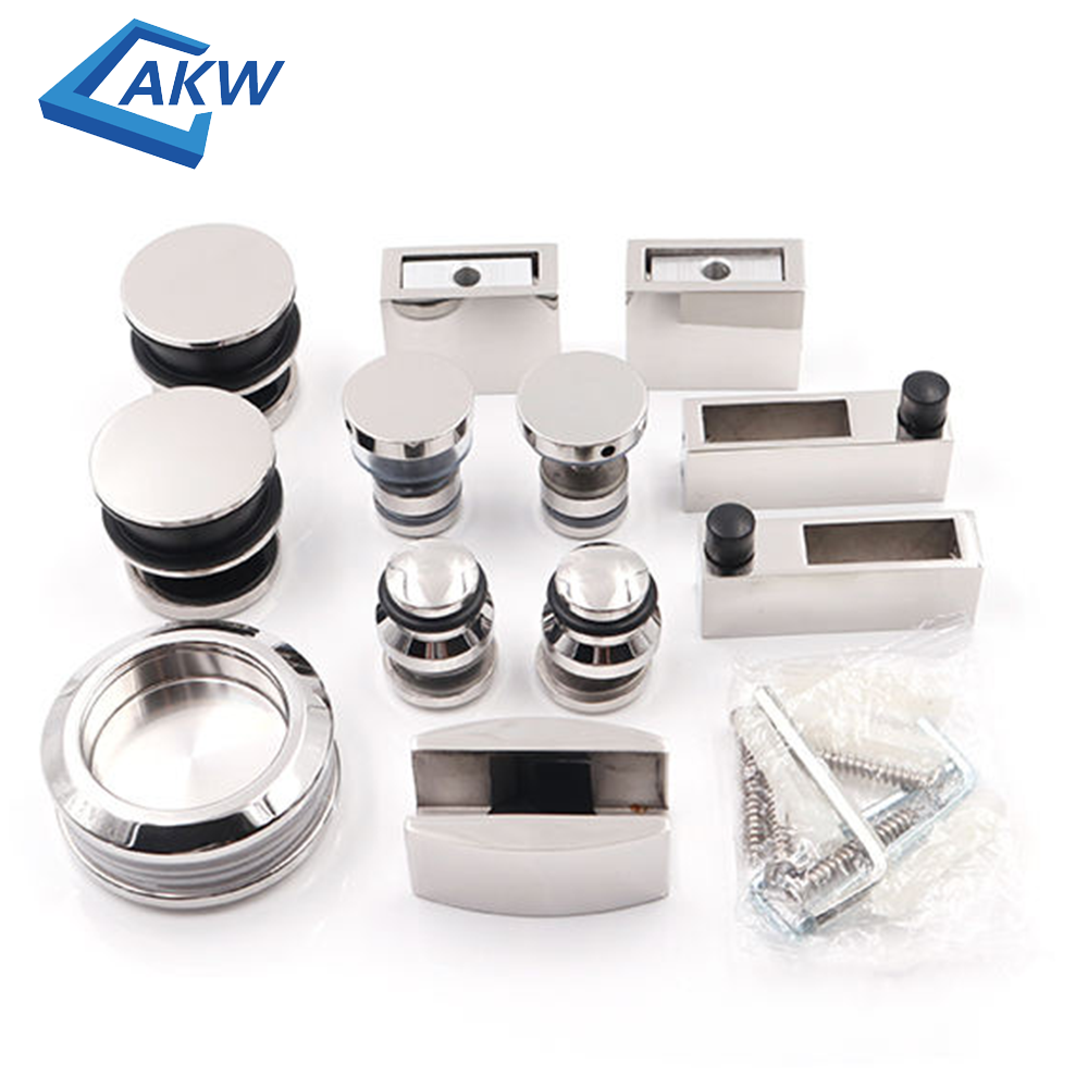 akw Safe And Secure stainless steel glass shower door hardware Stainless Steel Sliding Frameless Glass Door Hardware Kits