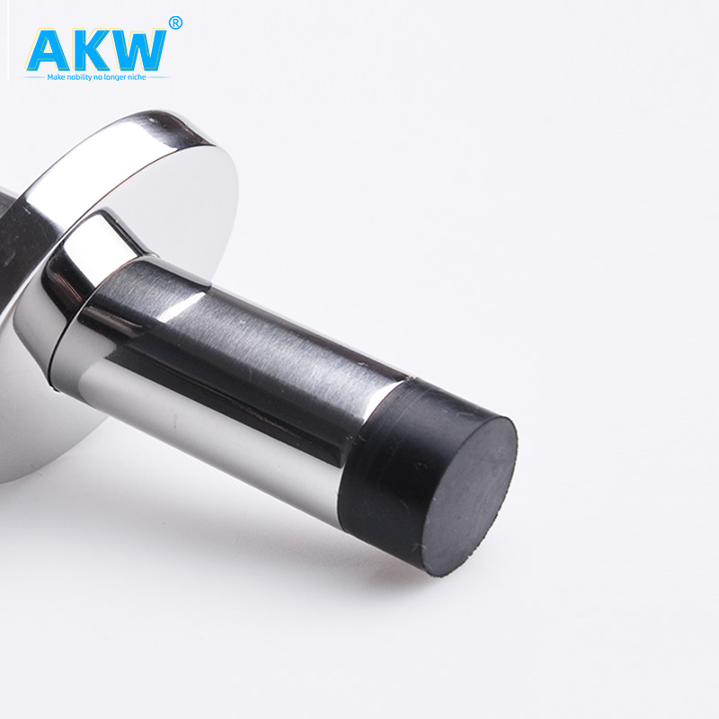 akw top high quality stainless steel door stopper sound dampening bumper wooden door open stopper