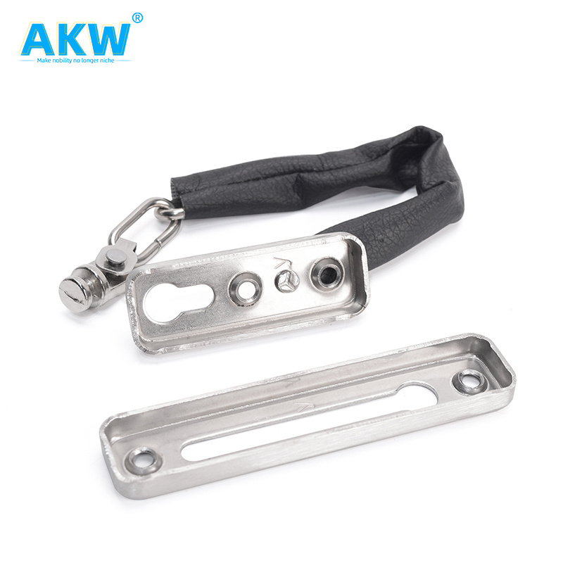 akw OEM Black Heavy Duty  Hardware  Adjustable Fence Gate Post Hinge And Two Way Door Latch