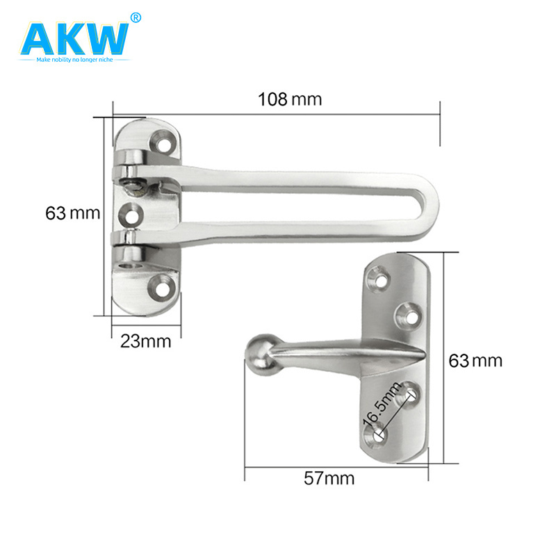 Factory price zinc alloy concealed hidden flush bolt security door lock latch finger bolt for metal door bolt latch