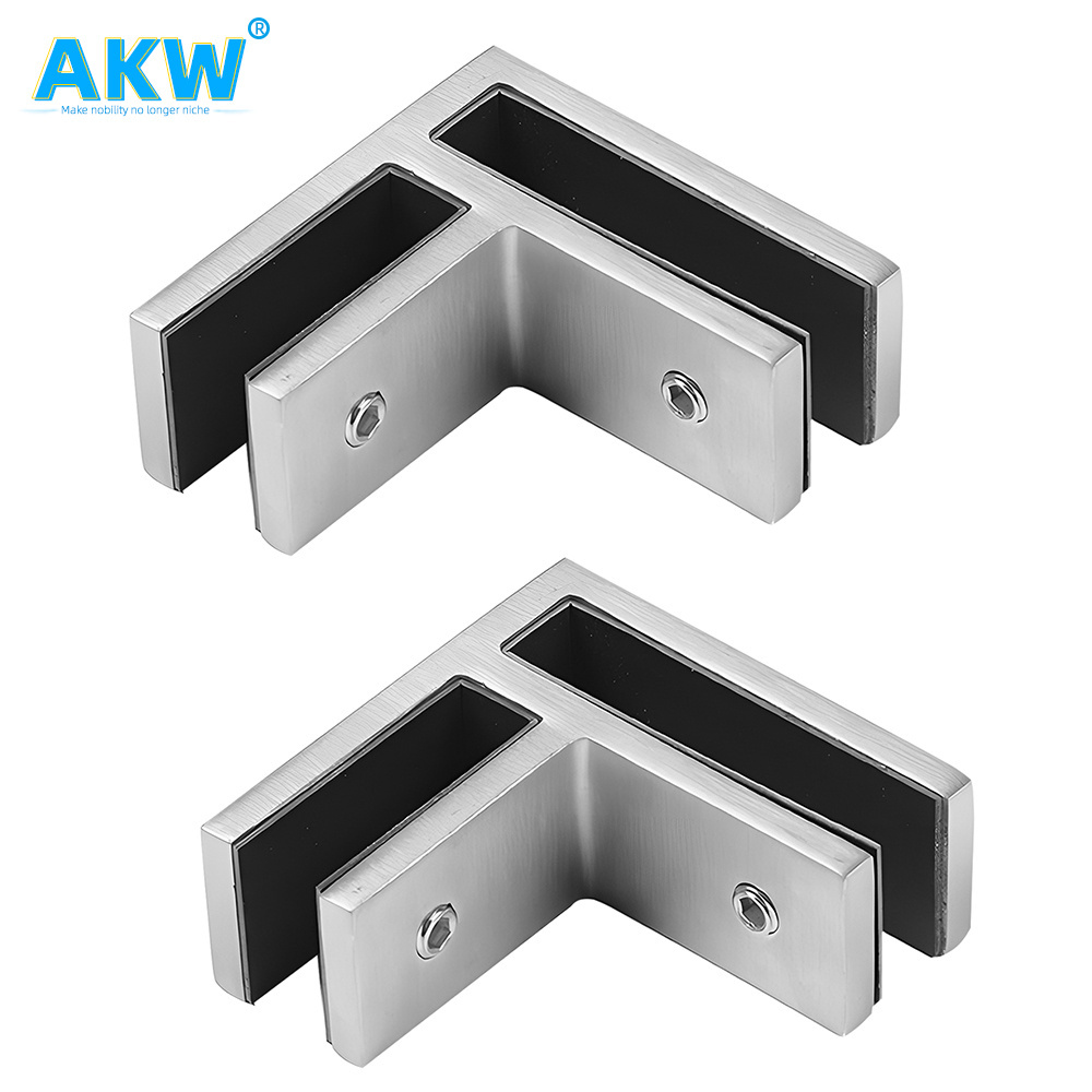 akw Balcony Stair Glass Inox Balustrade fitting Handrail Fittings System 304 316 201 Stainless Steel Railing Accessories