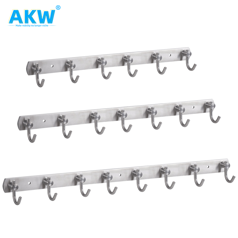 akw towel hooks bathroom powder coated metal robe adhesive wall hook hanger custom stainless