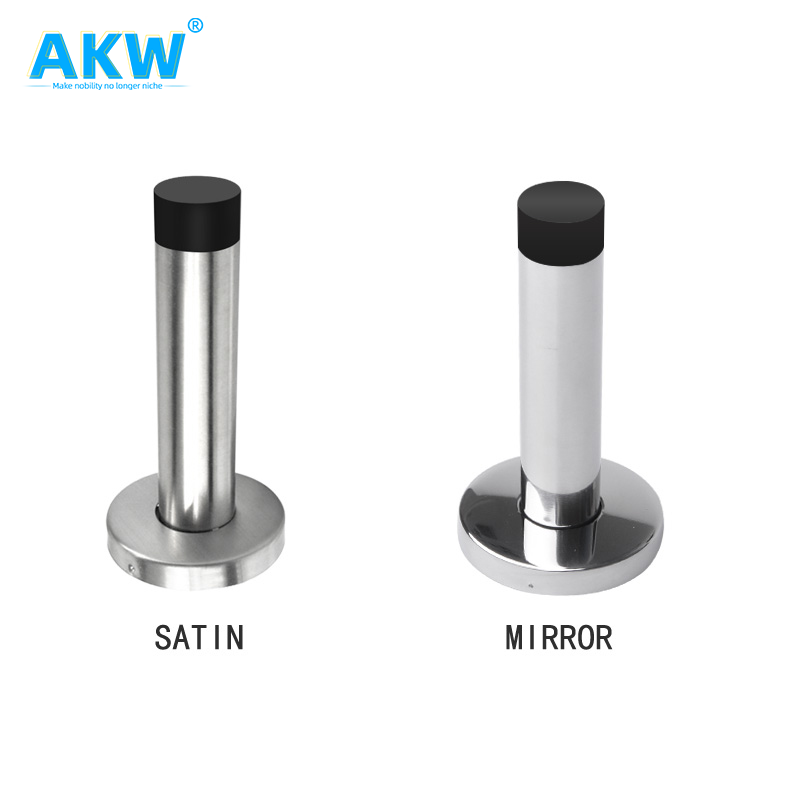 akw top high quality stainless steel door stopper sound dampening bumper wooden door open stopper