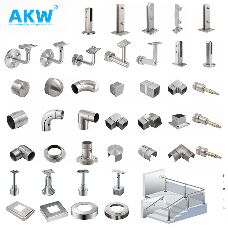 akw use for outdoor steps glass accessories Balustrades & Handrails rail balcony grill designs stair railing accessories