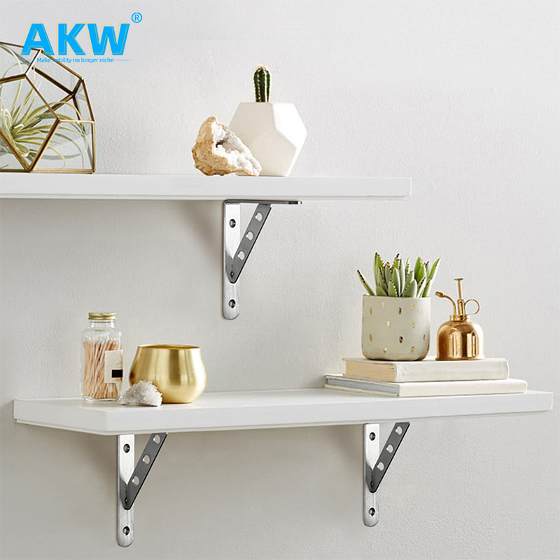 akw small folding vietnam shelf support brackets 1mm x 20cm xx25cm europe with double courtin rod