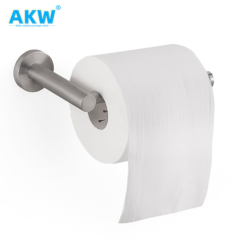 akw stainless steel funny home goods toilet tissue towel roll marble paper towel holder wall black storage