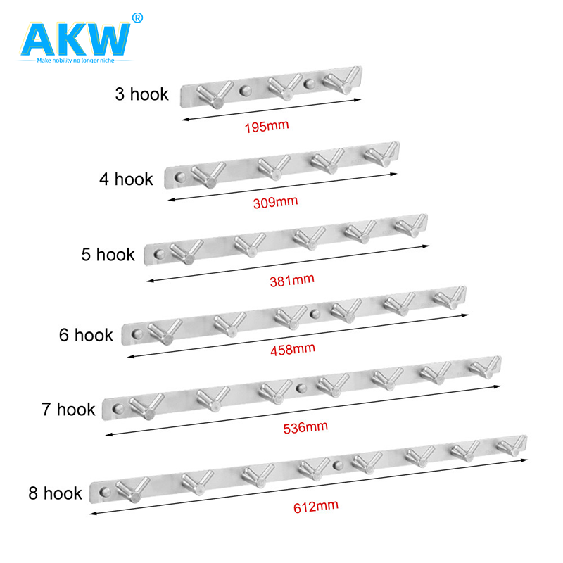 akw wall no nail slat adhesive clothes coated ceiling hooks hardware heavy duty wall storage hook