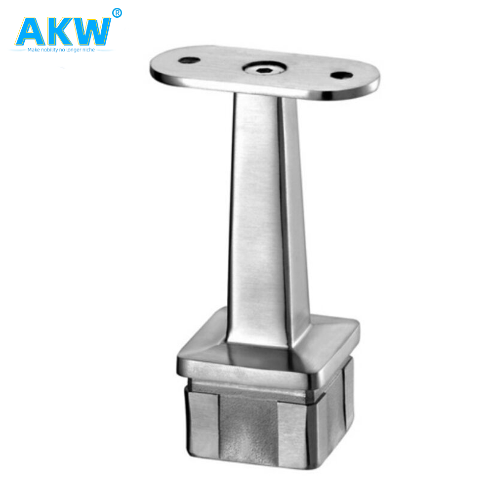 AKW best price 304 316 Stainless steel railing accessories/ glass clamp for balcony staircase Railing support bracket