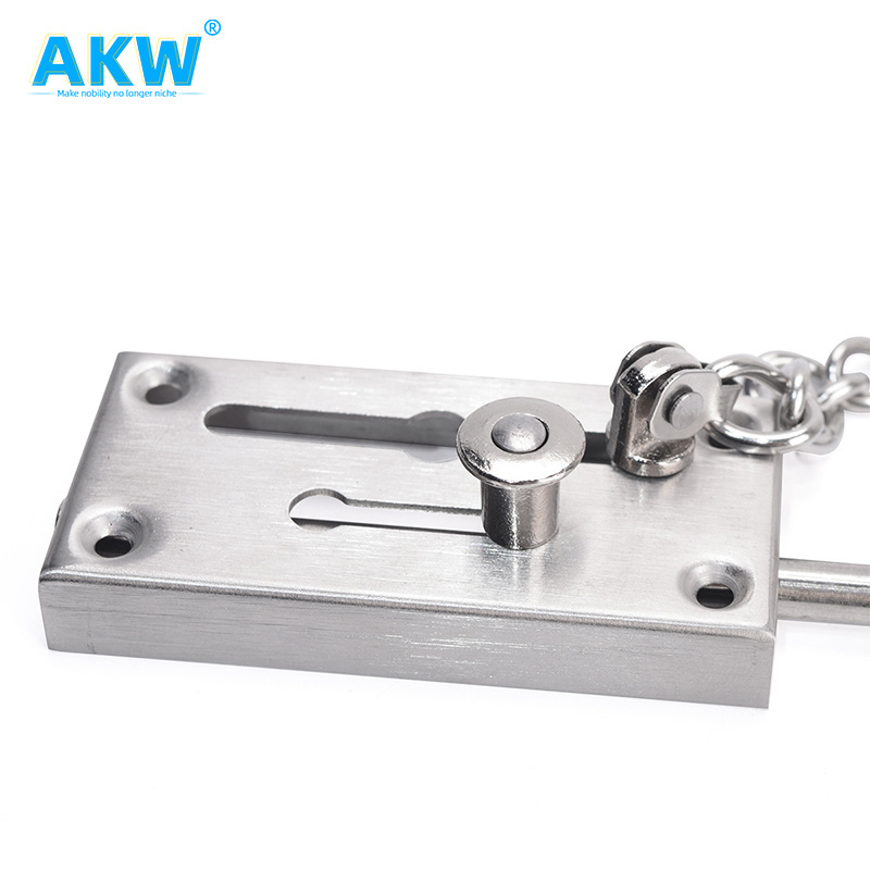 high quality Stainless steel 201 Wooden Door Flush Bolt Door Vertical Concealed Barrel Tower Door Flush Bolt latch