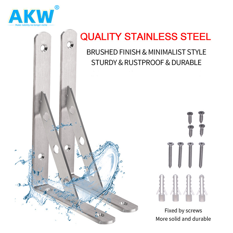 akw small folding vietnam shelf support brackets 1mm x 20cm xx25cm europe with double courtin rod