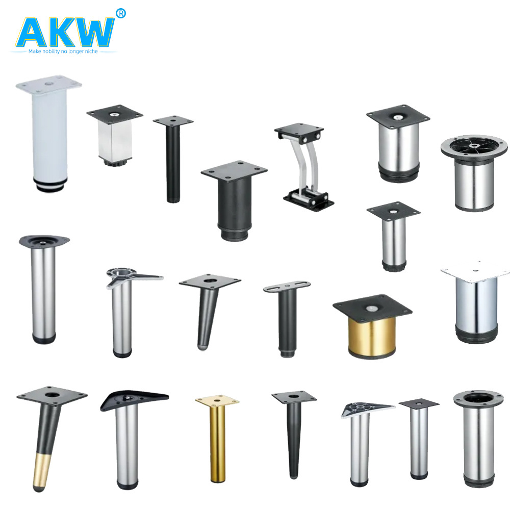 akw china factory furniture accessories modern furniture sofa legs metal hardware for chair and sofa legs