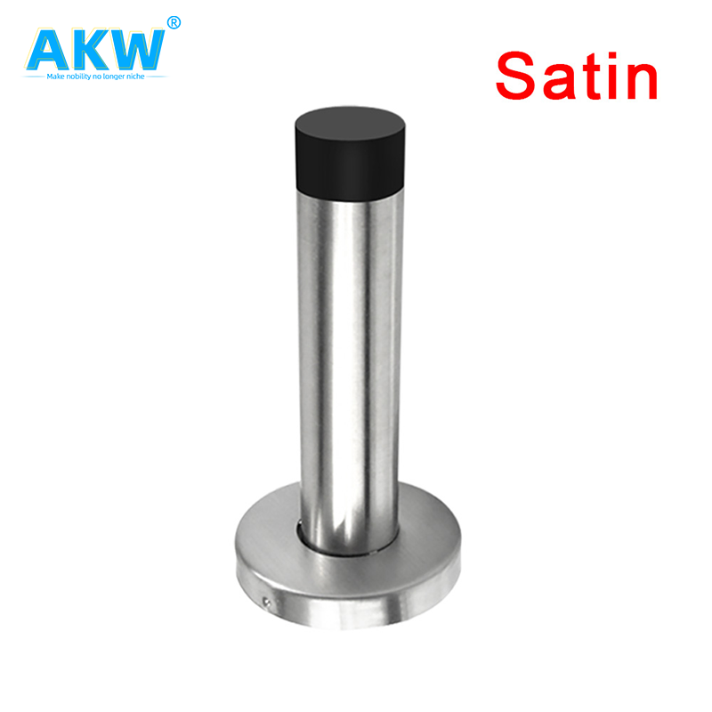 akw top high quality stainless steel door stopper sound dampening bumper wooden door open stopper