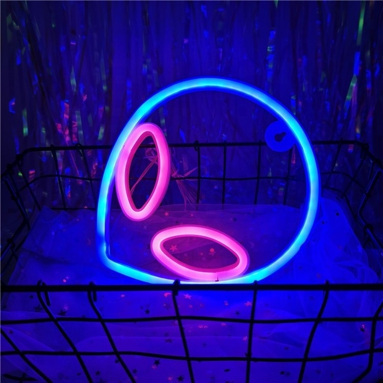 Hanging Aesthetic Cool Alien Decorations Led Lights Neon Sign for Bedroom Gaming Room Wall Decor