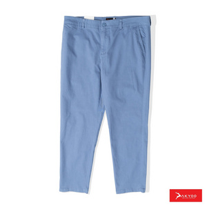 Hot Selling Casual Fashion Men's Sky Blue Flat Trouser Khaki for Summer