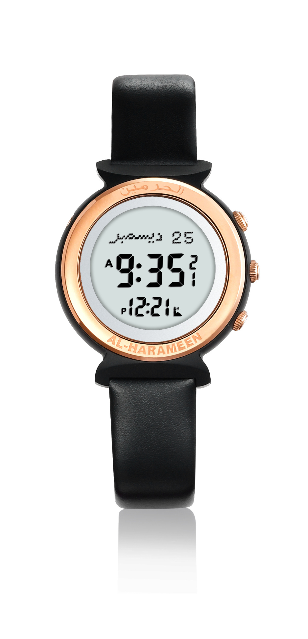 Recommend al harameen azan watch qibla direction al fajar muslim watch with dual calendar display