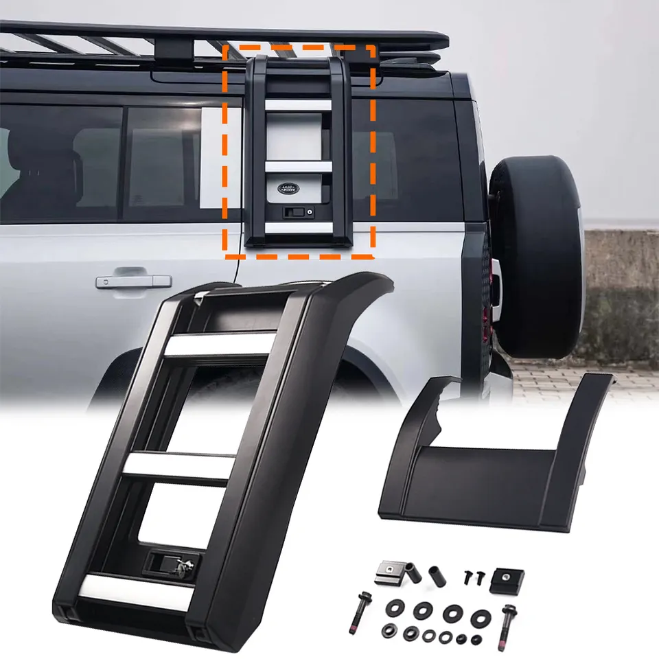 Factory wholesale auto parts aluminum mate black side door ladder defender Land Rover