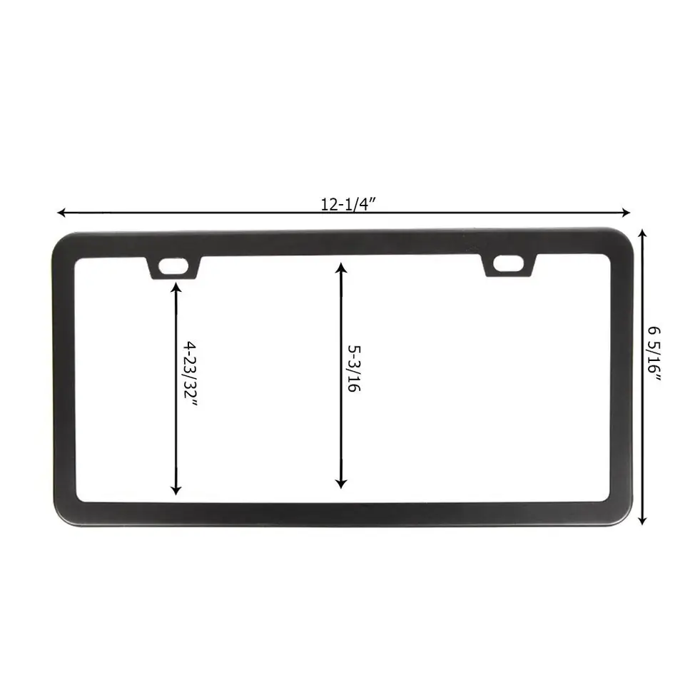 Customized logo vehicle accessories stainless steel black LED license frame license plate holder mount for Ford F150