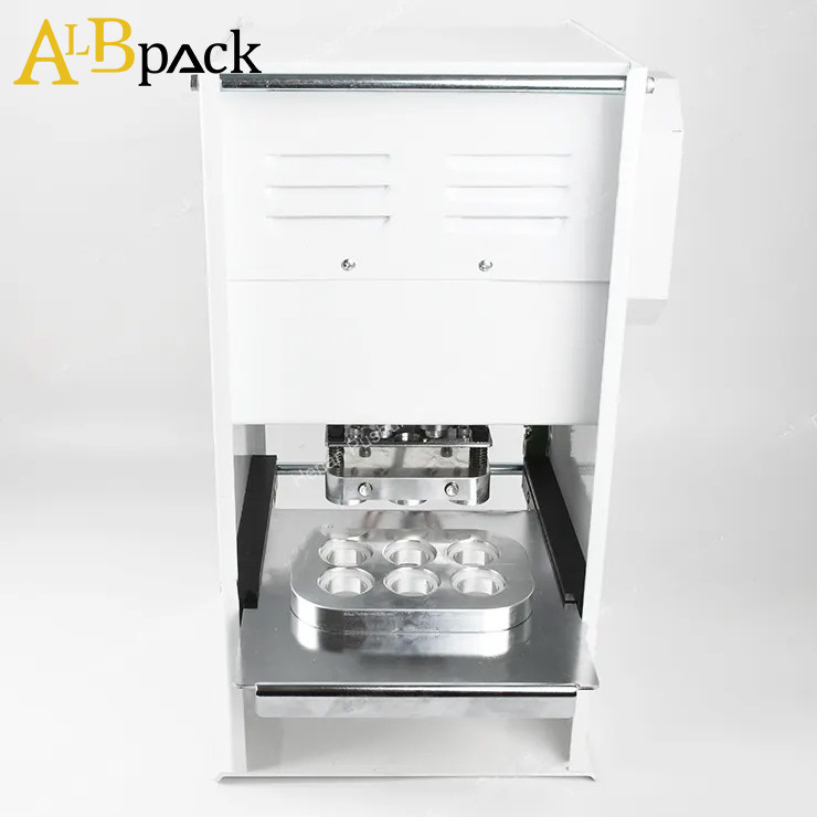 Semi automatic heat sealed plastic hard cup nespresso coffee capsule sealing machine