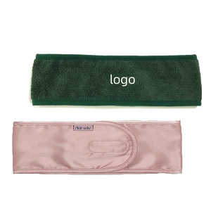 Microfiber Velvet Satin Women Spa Headband Custom Facial Skincare Women Headband