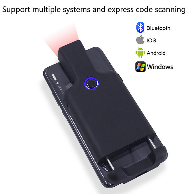 1D 2D QR wireless back clip barcode scanner scan PDF417 Data Matrix Code Compatible with Windows,Mac,Android,iOS for Warehouse