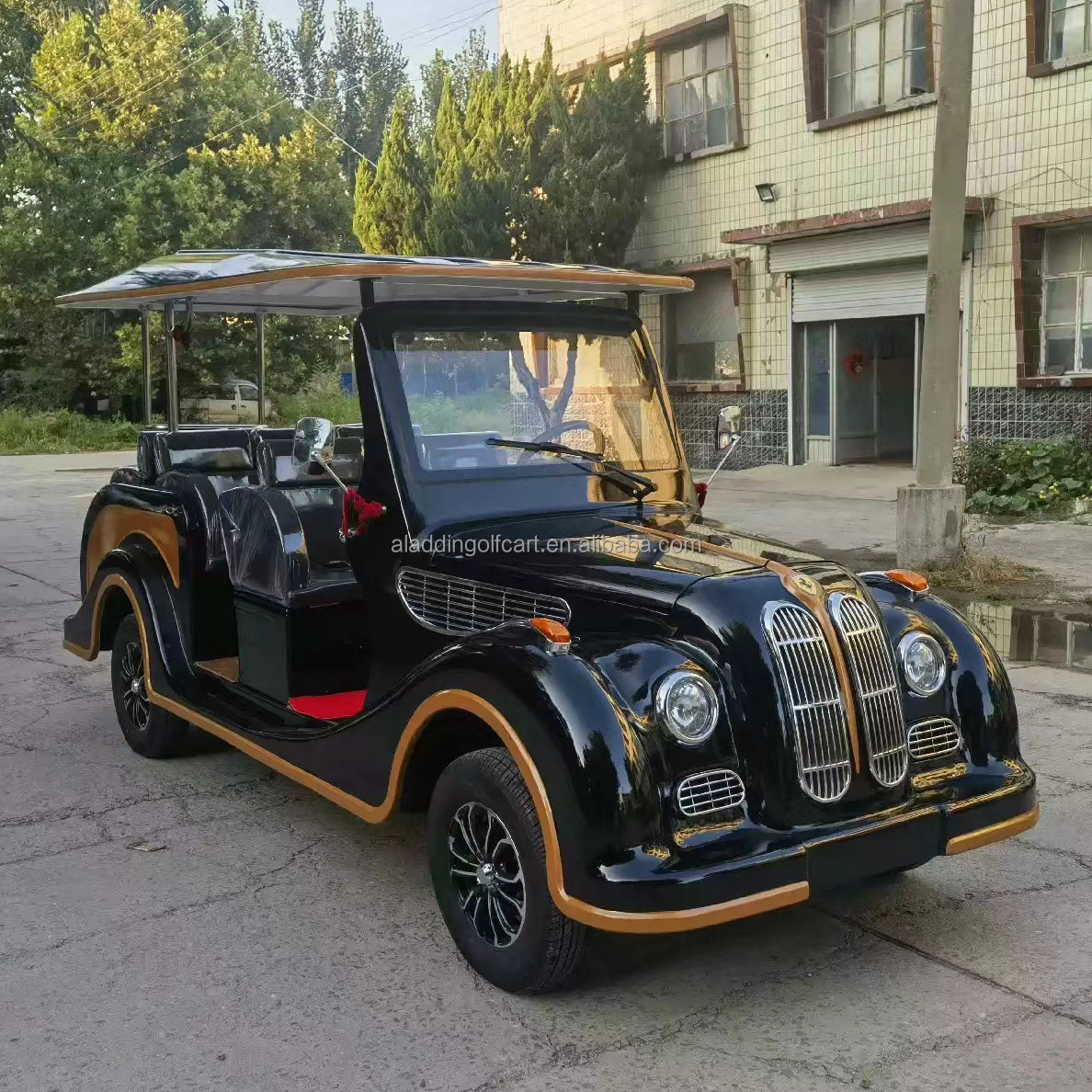 Manufacturer CE Approved Off Road Electric Lithium Tourism  Vintage Sightseeing Limo Golf Cart With 3 Years Warranty