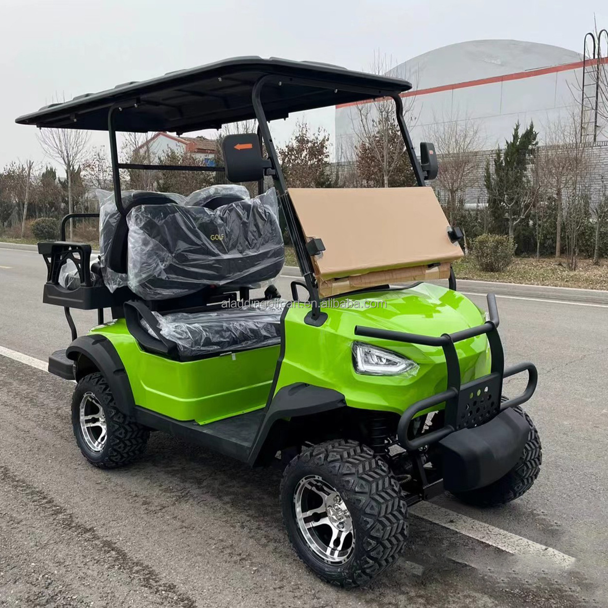 2024 New Pink Black Custom 4 Seater 6 Passenger Club Car Put Into Bay Electric Golf Cart With 6 Volt Golf Cart Battery