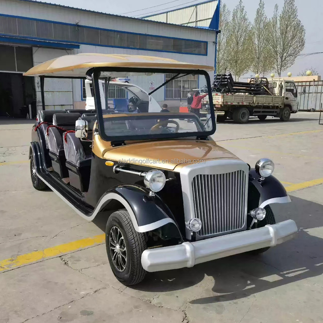 Manufacturer CE Approved Off Road Electric Lithium Tourism  Vintage Sightseeing Limo Golf Cart With 3 Years Warranty