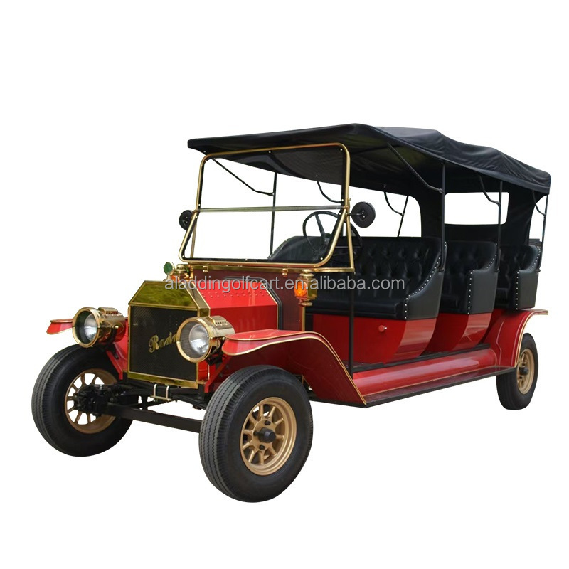 Manufacturer CE Approved Off Road Electric Lithium Tourism  Vintage Sightseeing Limo Golf Cart With 3 Years Warranty