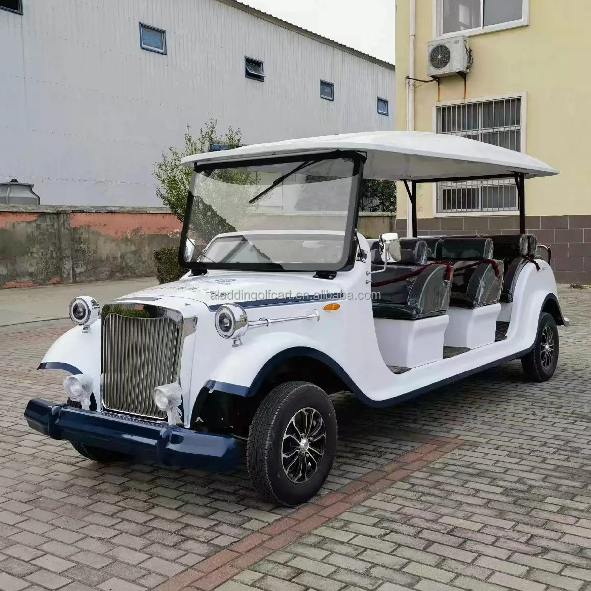 Manufacturer CE Approved Off Road Electric Lithium Tourism  Vintage Sightseeing Limo Golf Cart With 3 Years Warranty