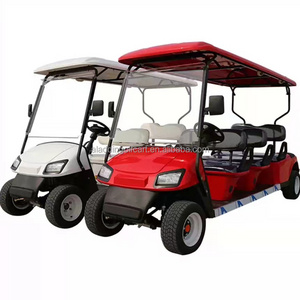 2024 New Pink Black Custom 4 Seater 6 Passenger Club Car Put Into Bay Electric Golf Cart With 6 Volt Golf Cart Battery