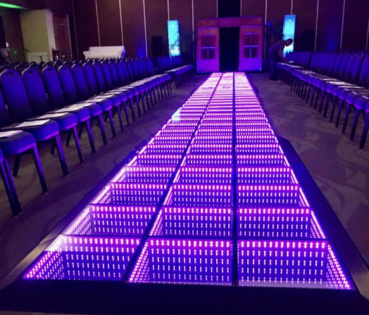 Led Dance Floor tile Wedding Portable 3D Interactive Piste De Danse Lumineuse Infinity Mirror Infinite Party Stage Floor