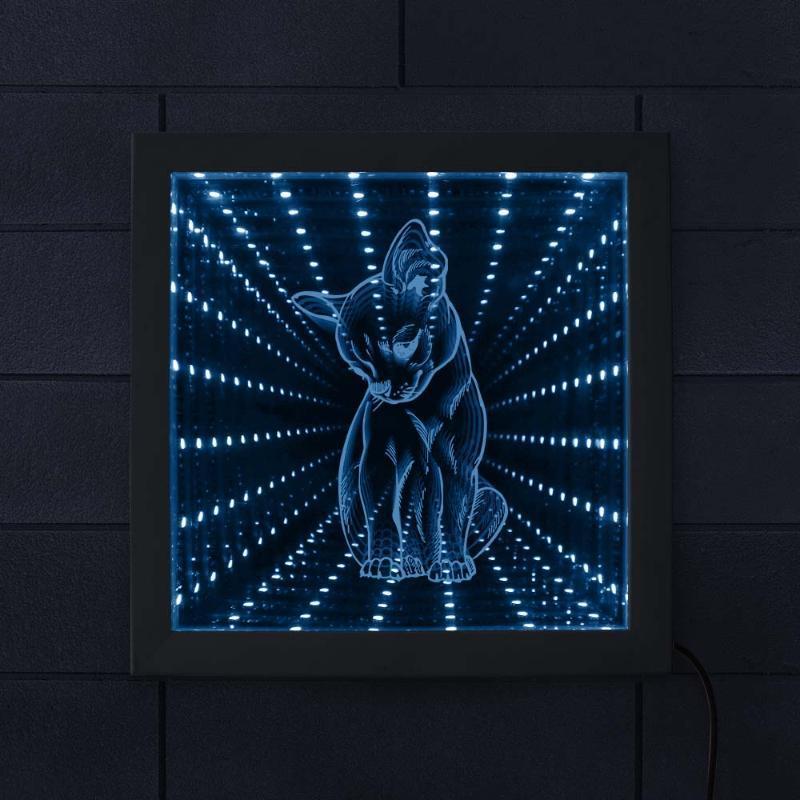 Custom LED Picture Infinity Mirror with Personalized Text Modern Neon Sign Perfect for Decor,Gifts and More!