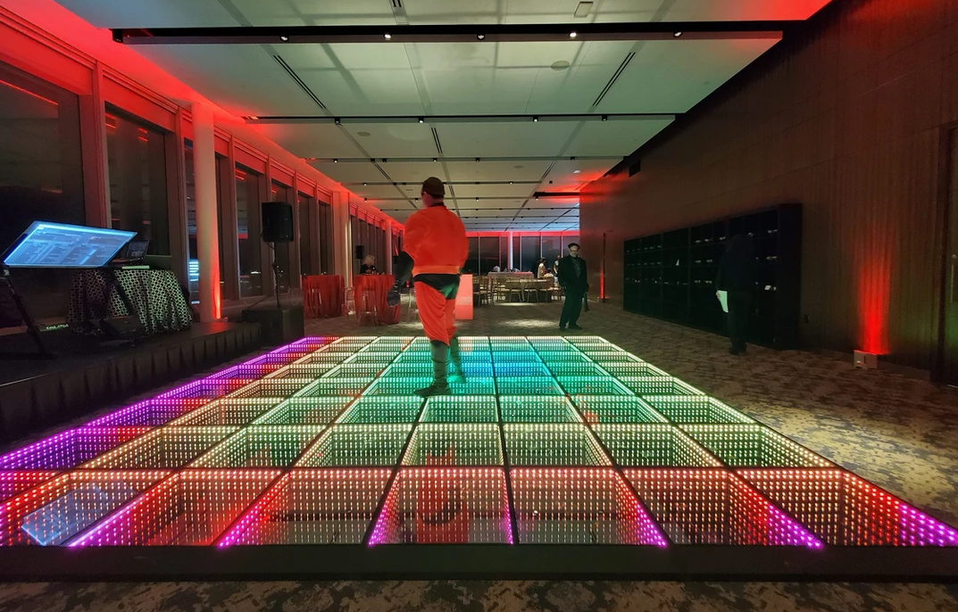 Led Dance Floor tile Wedding Portable 3D Interactive Piste De Danse Lumineuse Infinity Mirror Infinite Party Stage Floor