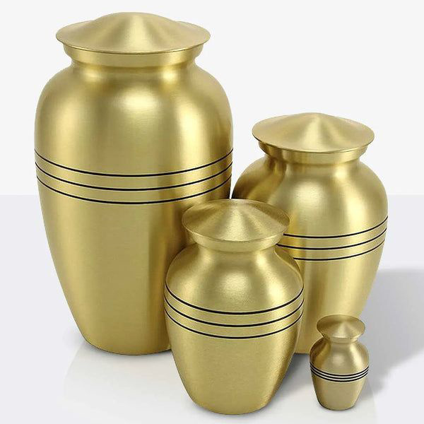 Hot Sale Brass Cremation Urns Round Shaped Golden Pet Black Paws Memorial Urn Customized Size Urns For Funeral Supplies