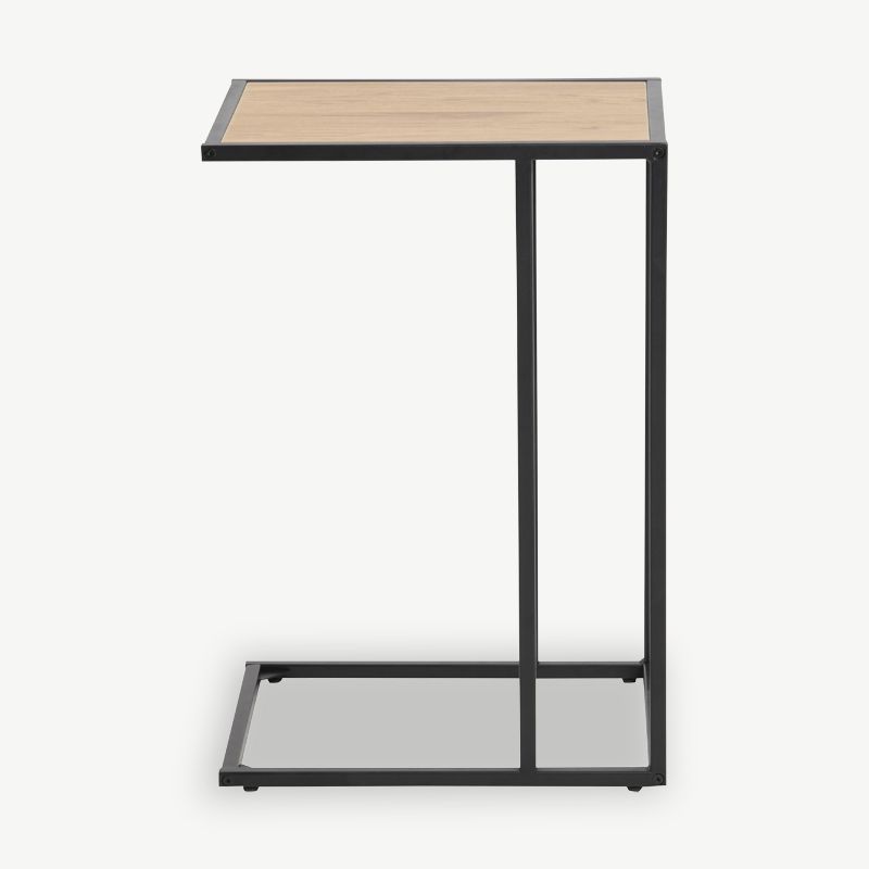 Metal wooden/MDF living room furniture Asymmetrical Modern End or side Table black