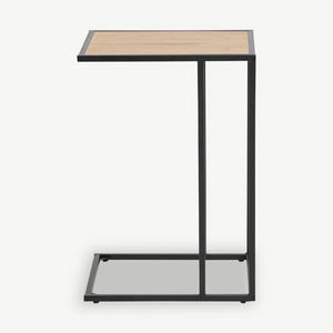 Metal wooden/MDF living room furniture Asymmetrical Modern End or side Table black