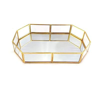 Square Shape Small Glass Box and Metal New Arrival Jewellery Box With Gold Border Finished In Gold Ball Base Wholesale Prices