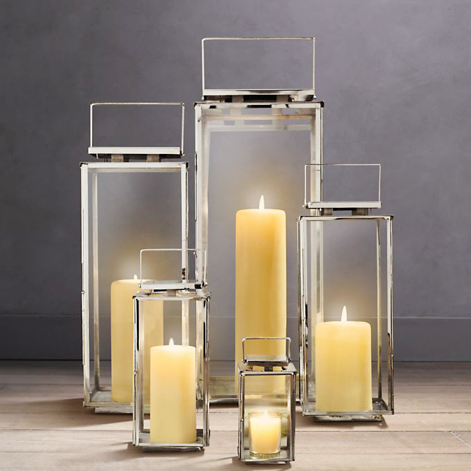 stainless steel candle lantern