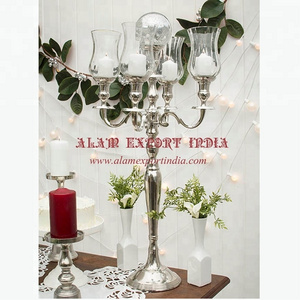 Candelabra With Glass Votive for wedding decoration