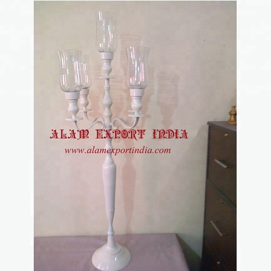 Candelabra With Glass Votive for wedding decoration