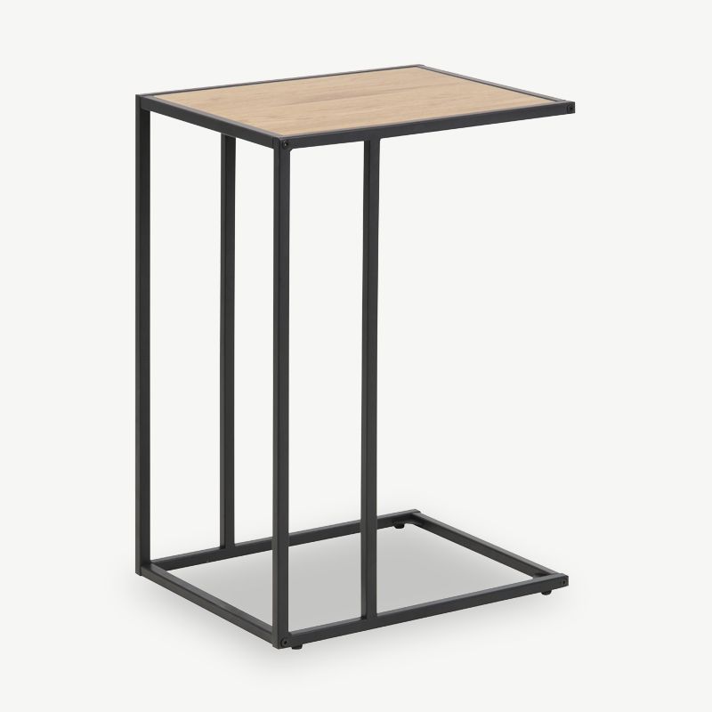 Metal wooden/MDF living room furniture Asymmetrical Modern End or side Table black