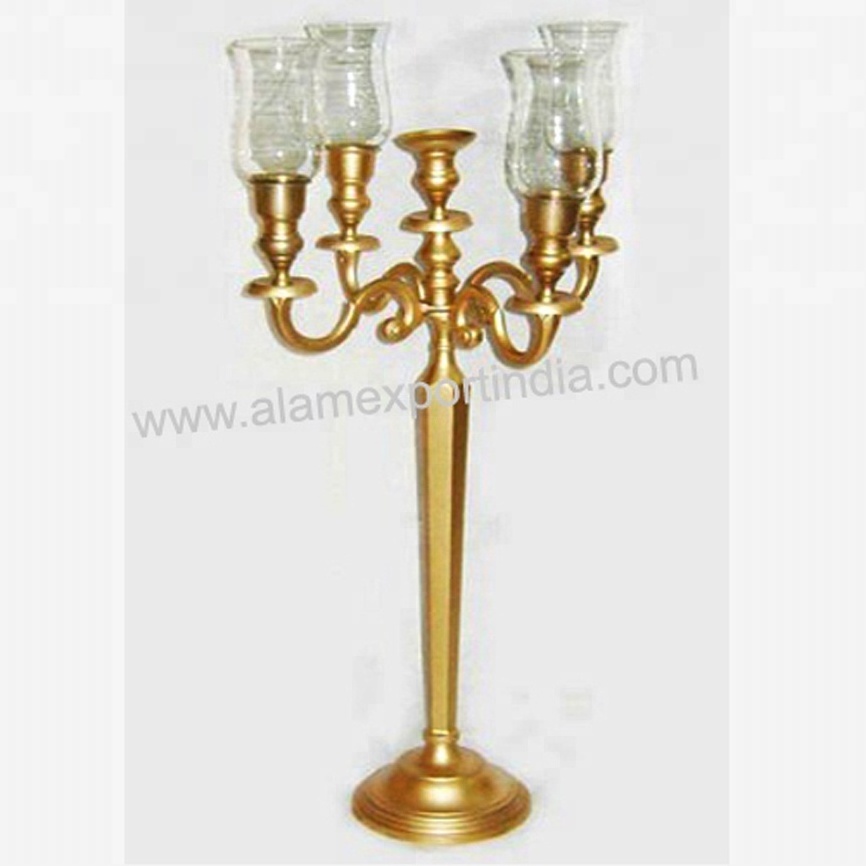 Candelabra With Glass Votive for wedding decoration