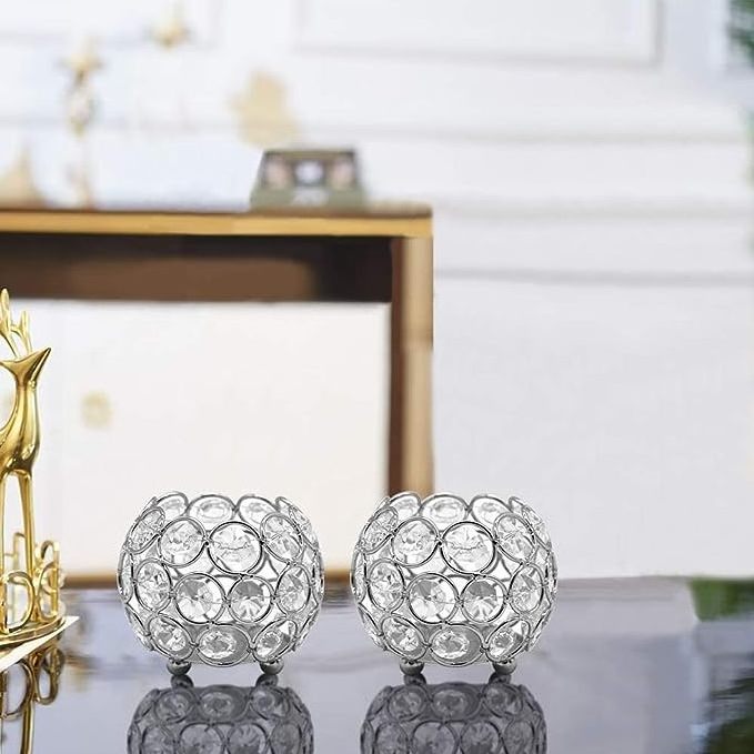 Candle Holders Candle Stands /Votive Candle Holders Crystal Tealight Holder/Candle Stands Decorative Jewel Candle Centerpiece