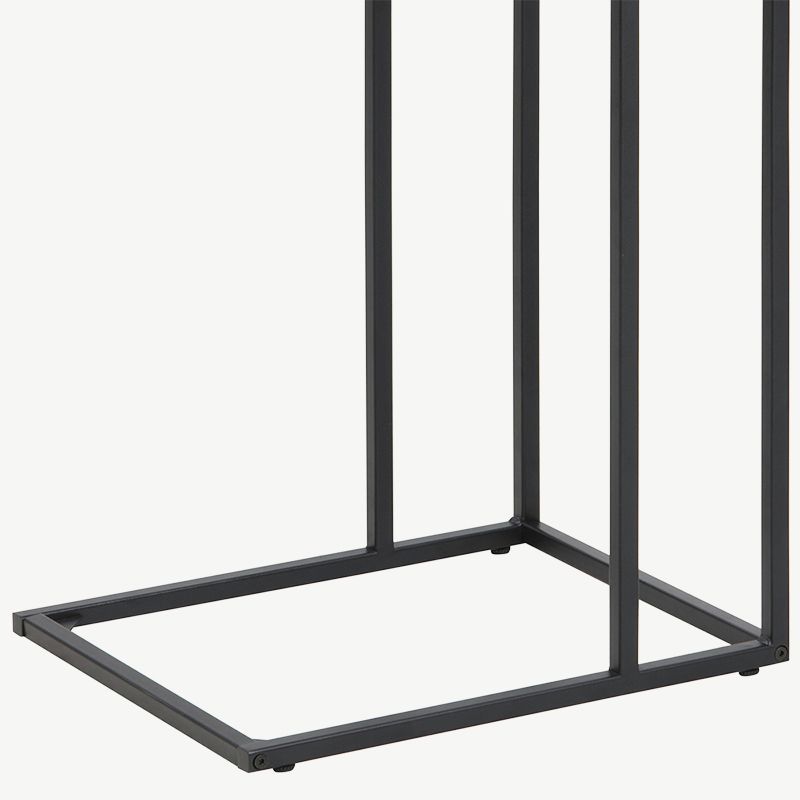 Metal wooden/MDF living room furniture Asymmetrical Modern End or side Table black