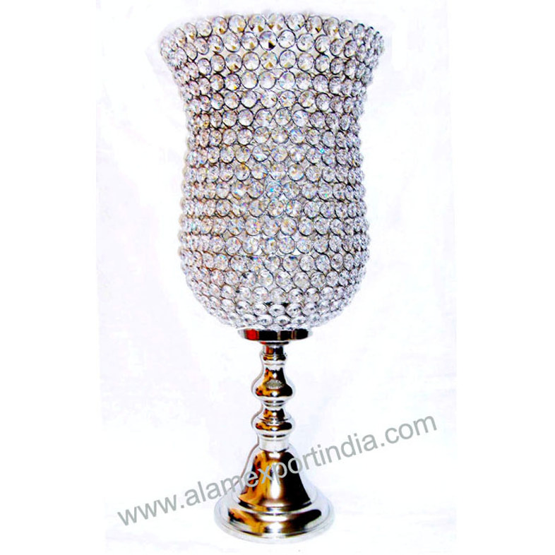 New latest table centerpiece Gold Crystal Candle Holder centerpiece for decoration in  factory price