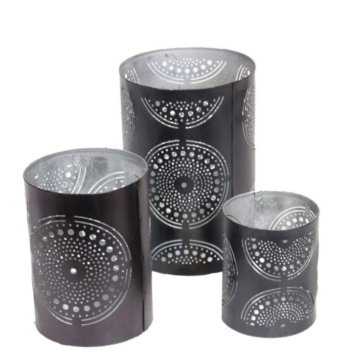 Home Decoration Indian Handmade Metal Candle Holder Votive Black Finished Latest Design For Wedding Table Lighting Home Decorate