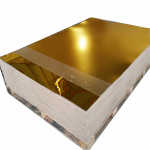 wholesale 3mm cast color gold acrylic mirror sheets price for laser cutting Signage, Displays & Interior decoration