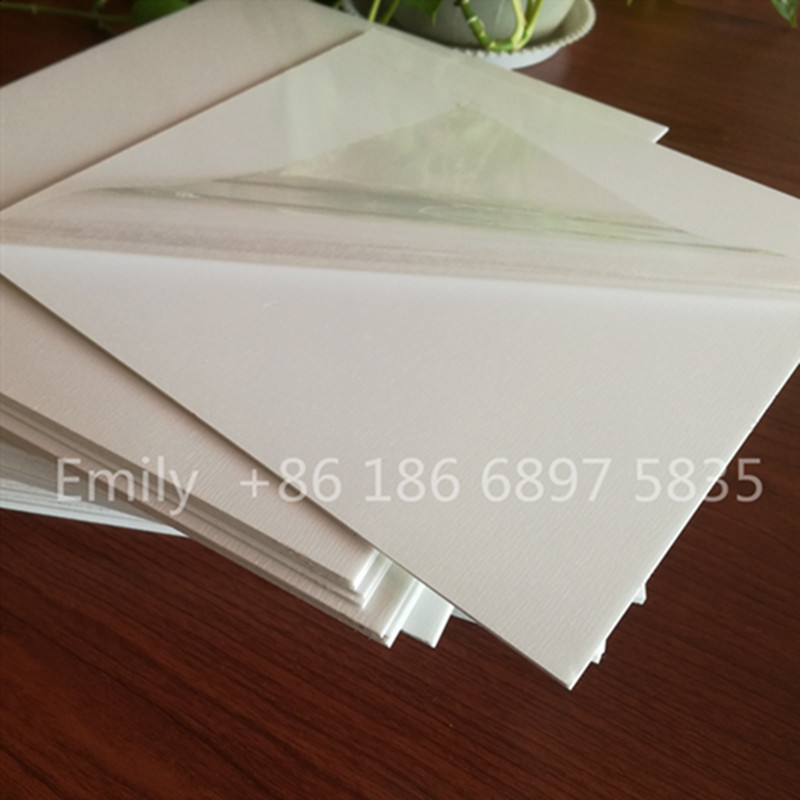 Self adhesive 1.0mm white foam/rigid pvc plastic sheets for photo album