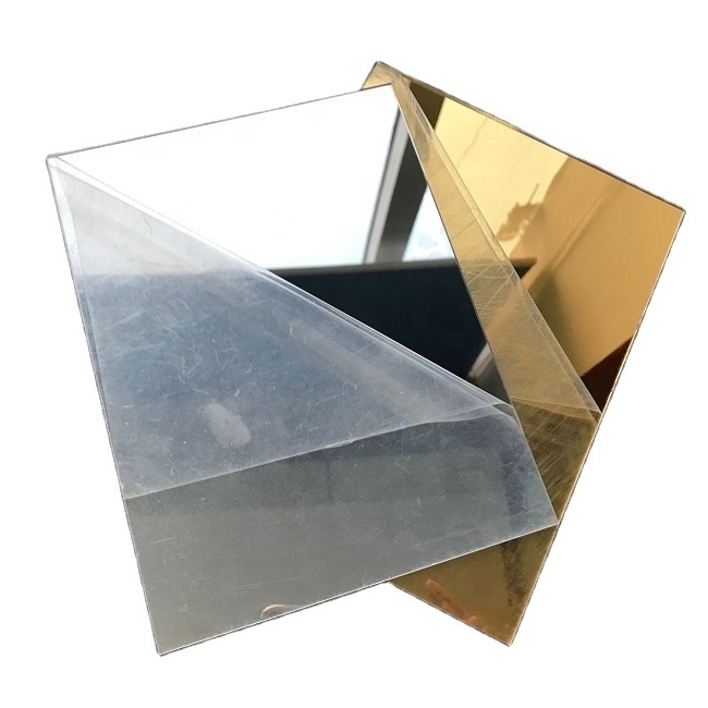 hot sale 0.8-6 mm acrylic mirror plexi glass sheet grey paint back self adhesive