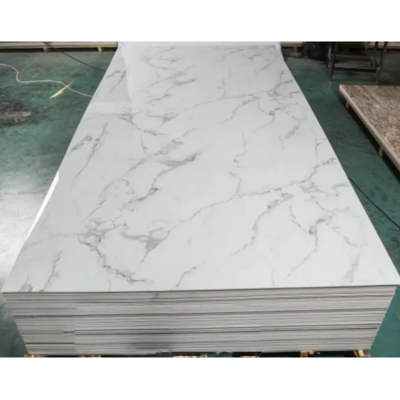 High-Quality glossy 4x8 3mm uv imitation  pvc marble type plastic sheet 6mm pvc marble wall panel board interior decoration